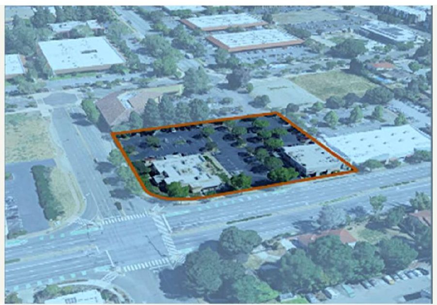 Aerial view of an affordable housing development site in Fremont, California